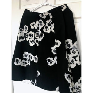 Ellen Tracy Floral Pleated Midi Skirt Sz 6